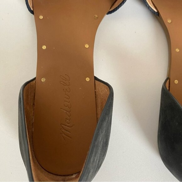 Madewell Blue Thea Diamond Stitch SandalsStyle E9216 - Picture 4 of 12